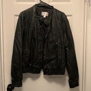 Black faux leather jacket